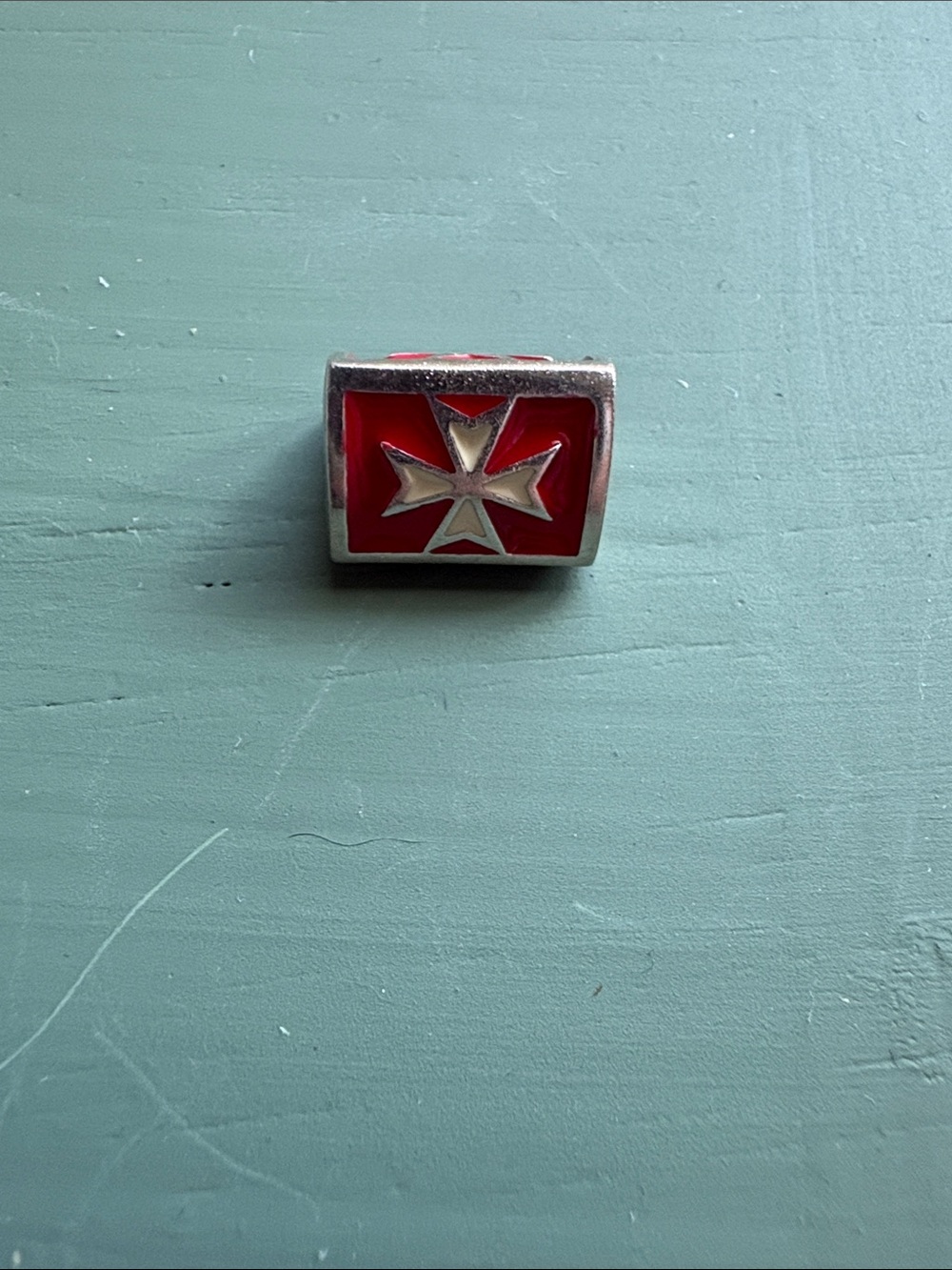 Red Enamel Maltese Cross Charm for pandora bracelet